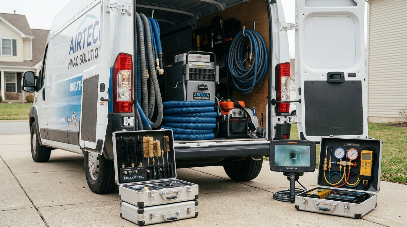HVAC service van exterior